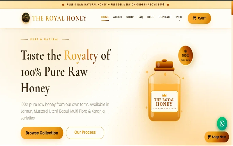 The Royal Honey - Pure & Organic Honey E-commerce