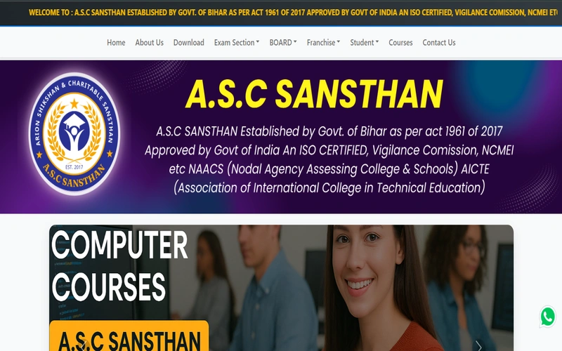 ASC Sansthan - Computer & Skill Institute Portal