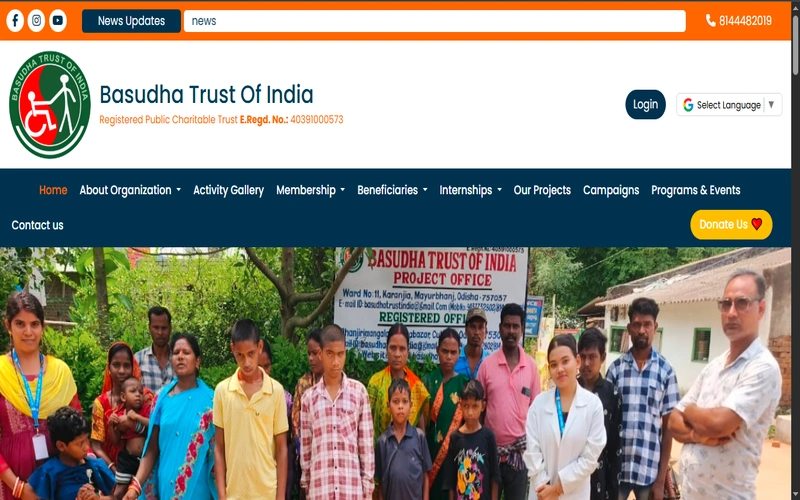 Basudha Trust - Social Welfare & Charitable Organization Portal