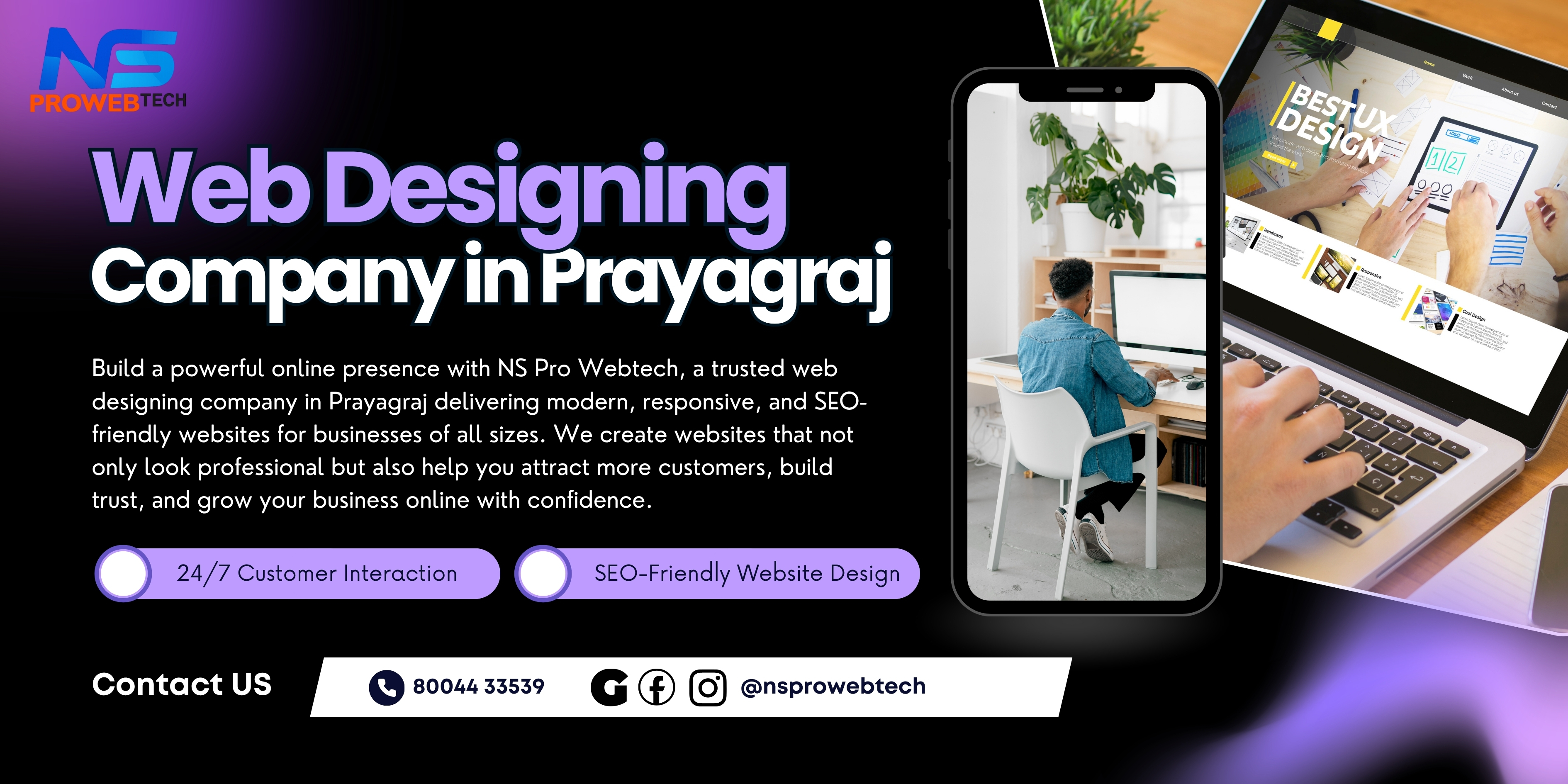 Web Designing Company in Prayagraj | NS Pro Webtech – Your Digital Growth Partner
