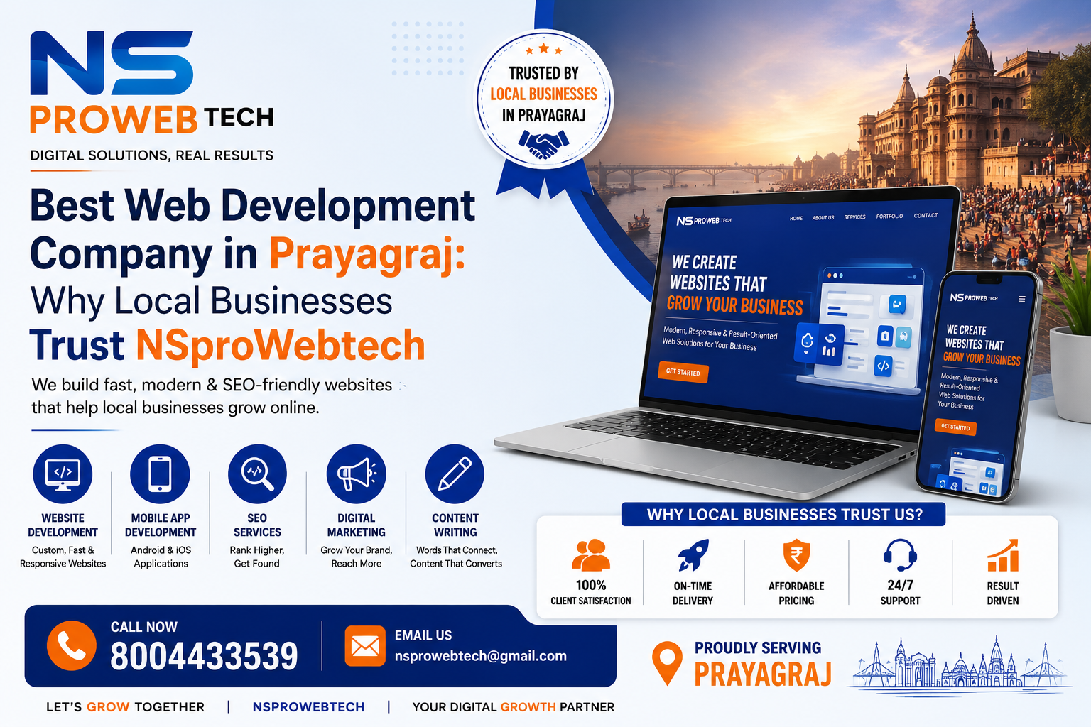 Best Web Development Company in Prayagraj: Why Local Businesses Trust NSproWebtech