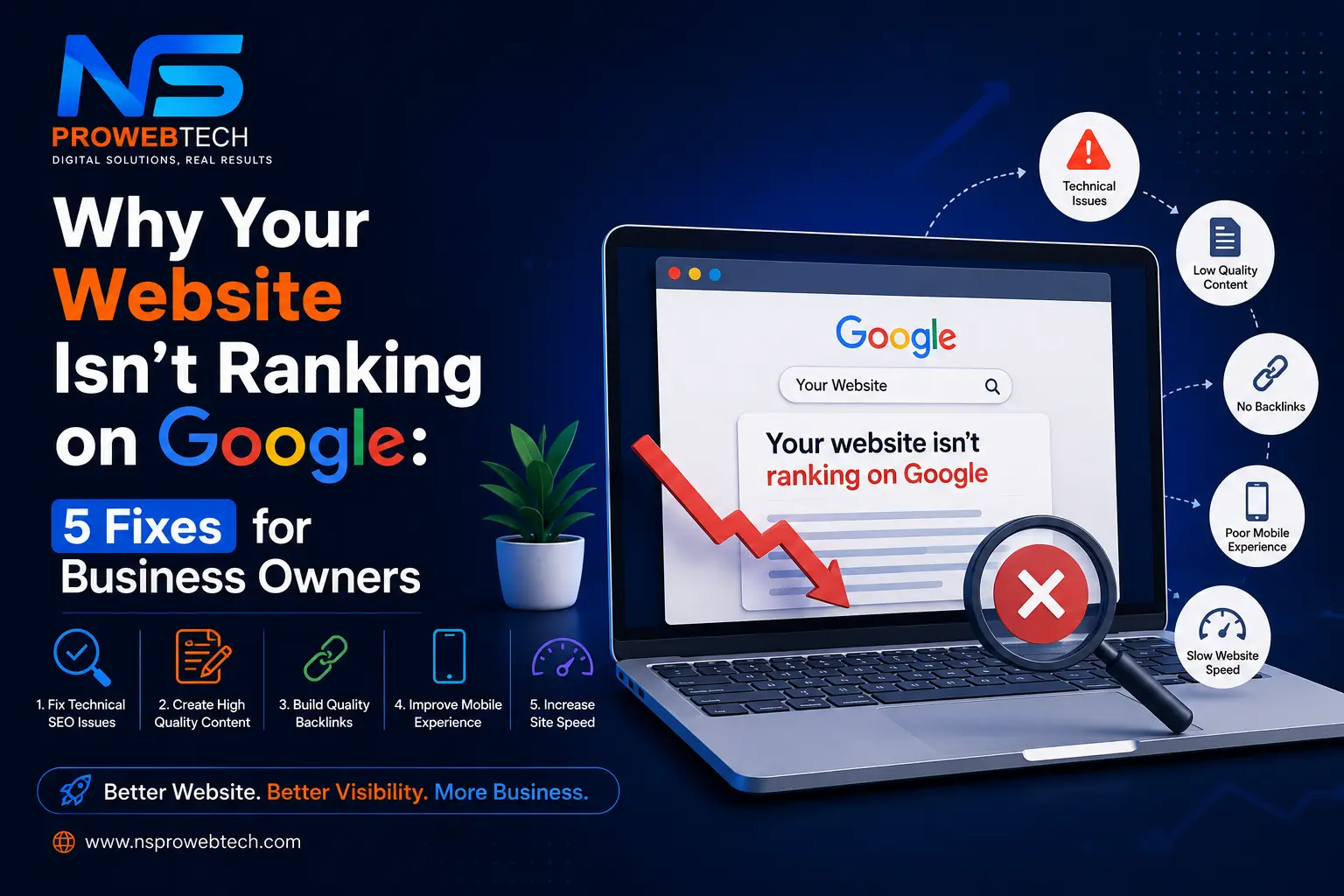 Why Your Website Isn't Ranking on Google: 5 Fixes for Business Owners